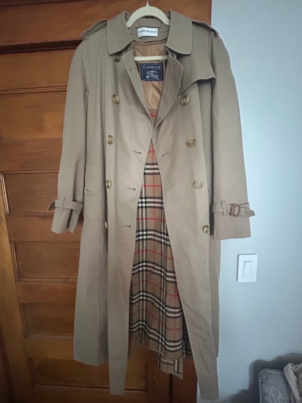 Vintage Dayton’s Oval Room Burberry Trench with Navy Label